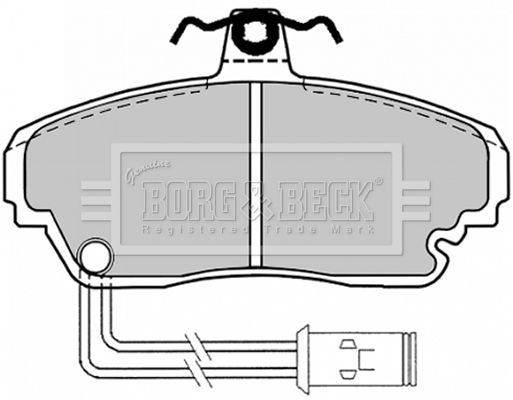 BORG & BECK Комплект тормозных колодок, дисковый тормоз BBP1128
